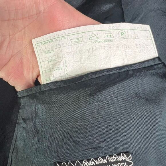 Giorgio Armani Pure Wool Black Single Breasted Suit Jacket Blazer ITALY Size 40S - Picture 10 of 12